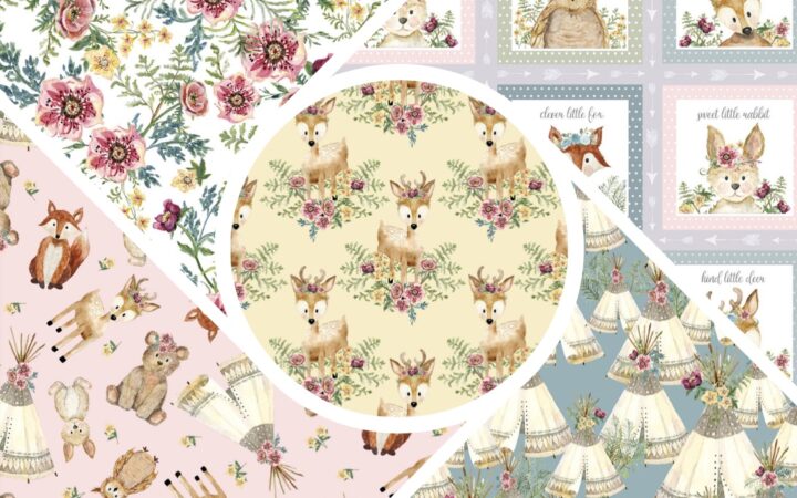3 Wishes Forest Friends Pink Fat Quarter Pack