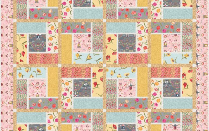 Lewis & Irene Tulip Fields Free Quilt Pattern