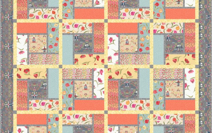 Lewis & Irene Tulip Fields Free Quilt Pattern