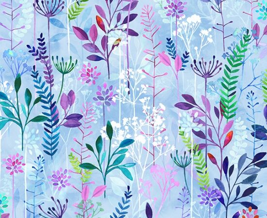 Hoffman Fabrics Periwinkle Floral