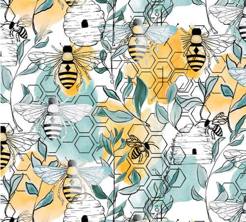 Craft Cotton Co Beetanical on White