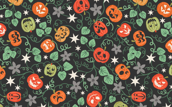 Lewis & Irene Castle Spooky Pumpkins Black