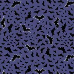 Lewis & Irene Fabrics Castle Spooky Bats on Purple