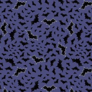 Lewis & Irene Fabrics Castle Spooky Bats on Purple