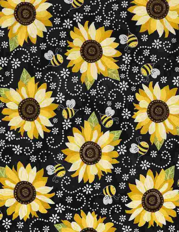 Timeless Treasures Fabric You Are My Sunshine Sunflowers