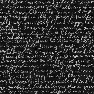 Timeless Treasures Fabric You Are My Sunshine Black Script