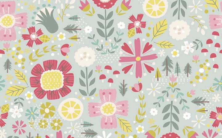 Riley Blake Goldilocks Teal Floral