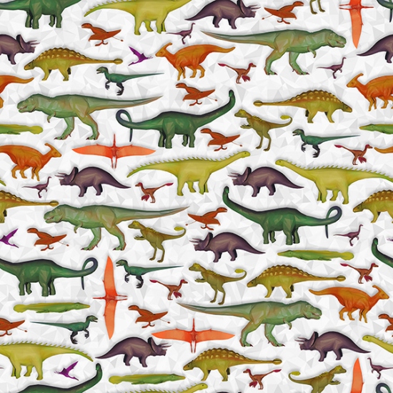 Hoffman Fabrics Dino-Mite Dinosaurs Grey