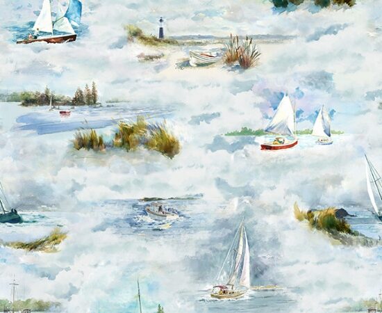Hoffman Fabrics Shoreline Sea Breeze