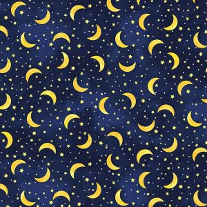Timeless Treasures Fabric Love You To The Moon Navy Moons