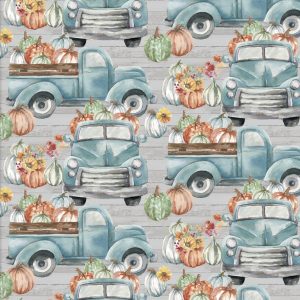 3 Wishes Fabrics Happy Harvest Vintage Trucks