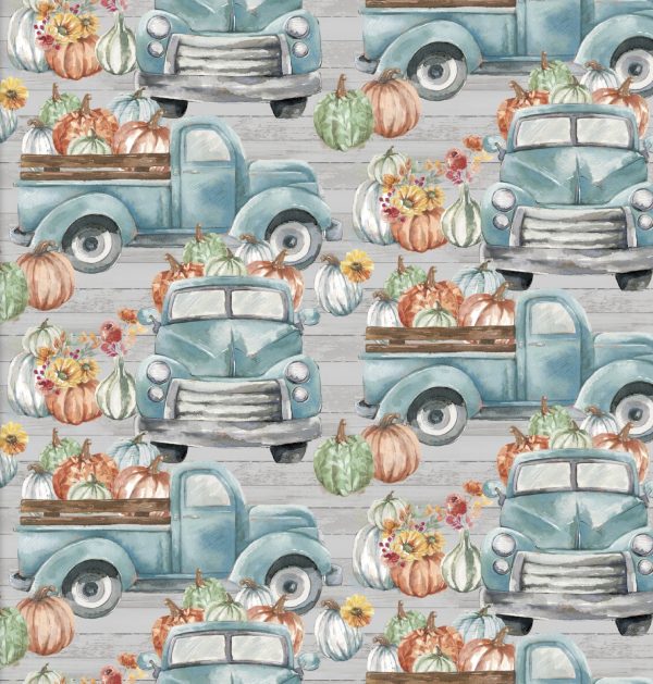 3 Wishes Fabrics Happy Harvest Vintage Trucks