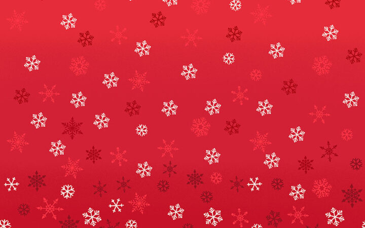 Makower Scandi Christmas Red Ombre Snowflake