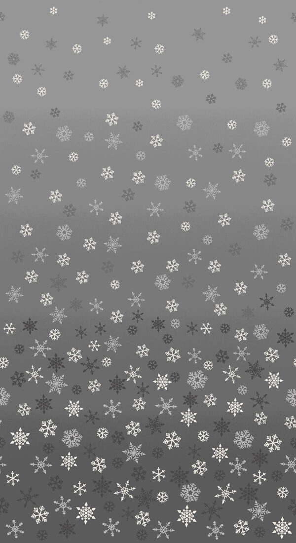 Makower Fabrics Scandi Christmas Grey Ombre Snowflakes