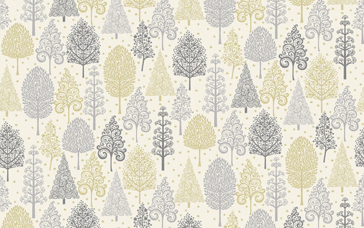 Makower Scandi Christmas Trees Grey
