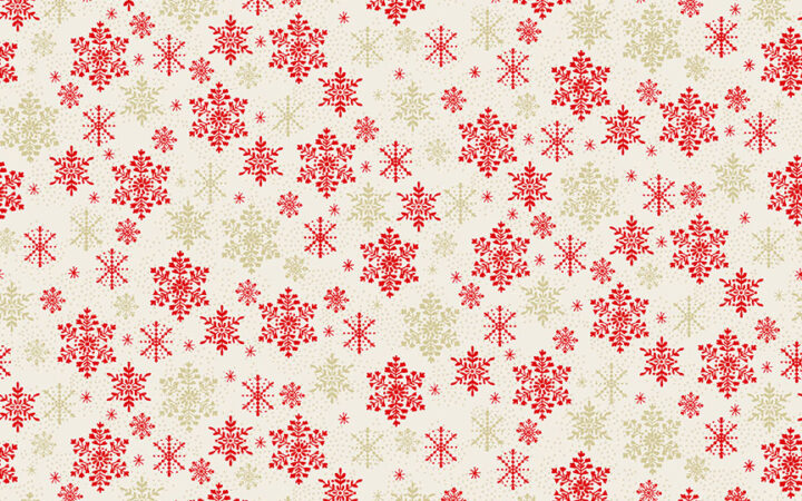 Makower Scandi Christmas Snowflake Red