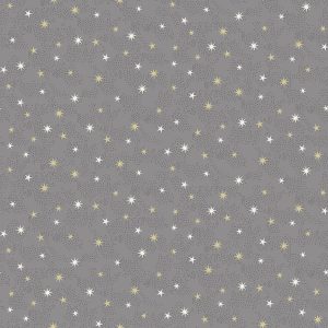 Makower Fabrics Scandi Christmas Stars on Grey