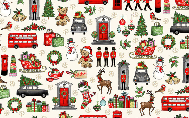 Makower A London Christmas Icons Cream