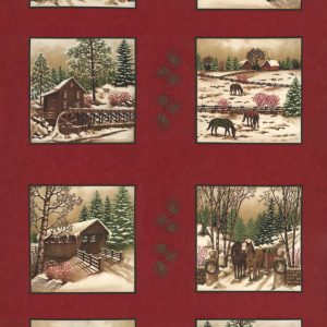 Moda FabricsWinter White Red Quilt Panel