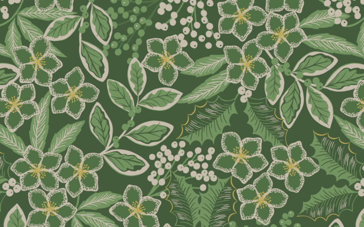 Lewis & Irene Noel Green Floral