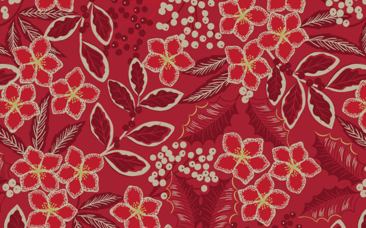Lewis & Irene Noel Red Floral