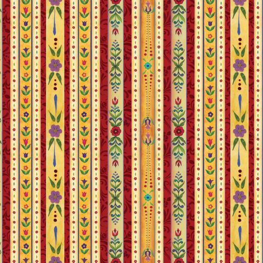 Benartex Fabrics A Quilter's Christmas Collection Festive Stripe