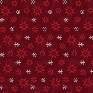 Benartex Fabrics A Quilter's Christmas Snowflakes on Berry Red
