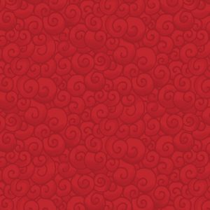Benartex Fabrics A Quilter's Christmas Swirl co-ordinate in Red