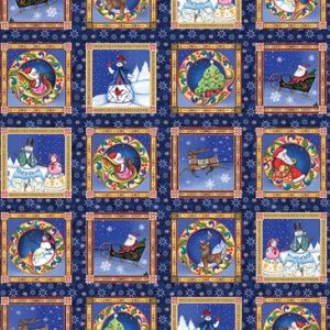 Benartex Fabrics A Quilter's Christmas Blocks Panel