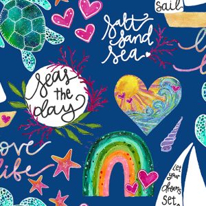 3 Wishes Fabrics Seas the Day Positive Words