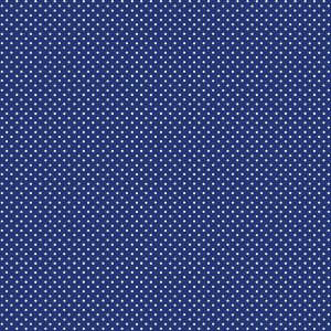Makower Fabrics Spot On White on Navy Blue