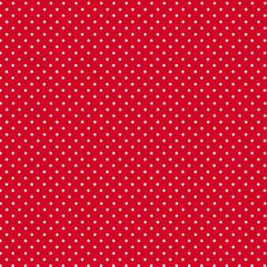 Makower Fabrics Spot On White on Bright Red