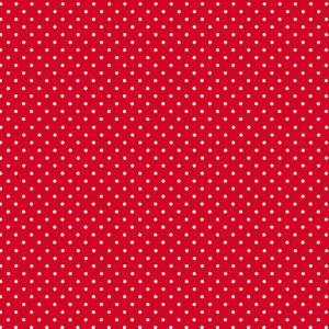 Makower Fabrics Spot On White on Bright Red