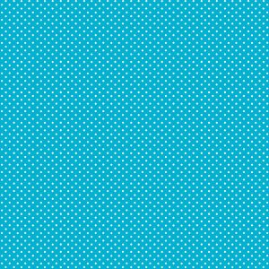 Makower Fabrics Spot On White on Turquoise