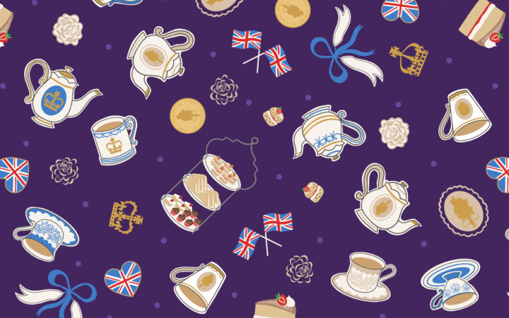 Lewis & Irene Coronation Day Tea Party Purple