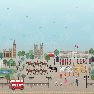 Lewis & Irene Fabrics Coronation Day Border print