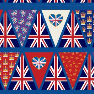 Lewis & Irene Fabrics Coronation Day Bunting Panel