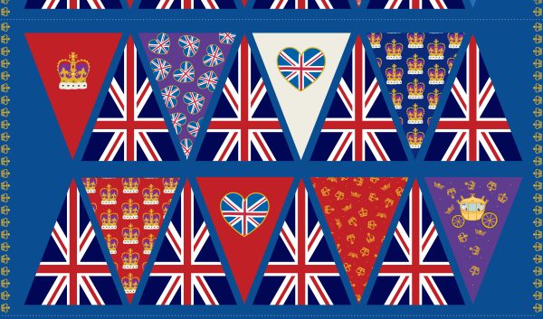 Lewis & Irene Fabrics Coronation Day Bunting Panel