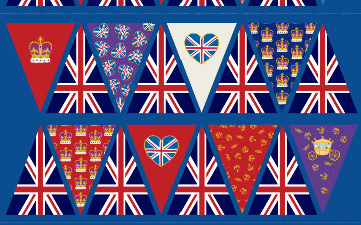 Lewis & Irene Coronation Day Bunting Panel
