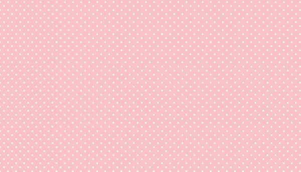 Makower Fabrics Spot On White on Baby Pink