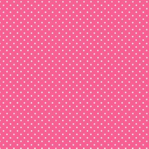 Makower Fabrics Spot On White on Candy Pink