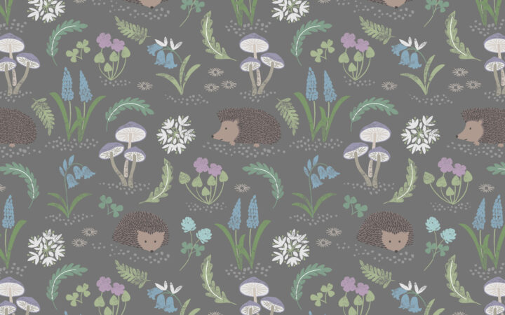 Lewis & Irene Bluebell Wood Reloved Hedgehogs Grey