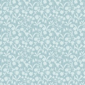 Lewis & Irene Fabrics Bluebell Wood Reloved Nighttime Floral Silhouette