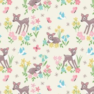 Lewis & Irene Fabrics Little Deer Jersey Knit