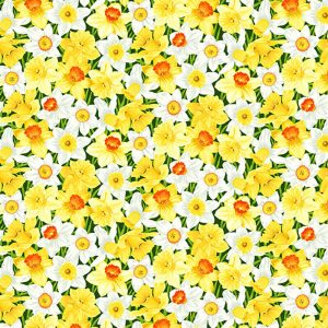 Makower Fabrics Summer Days Daffodils