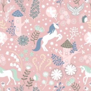 Lewis & Irene Fabrics Unicorn Forest Stretch Jersey