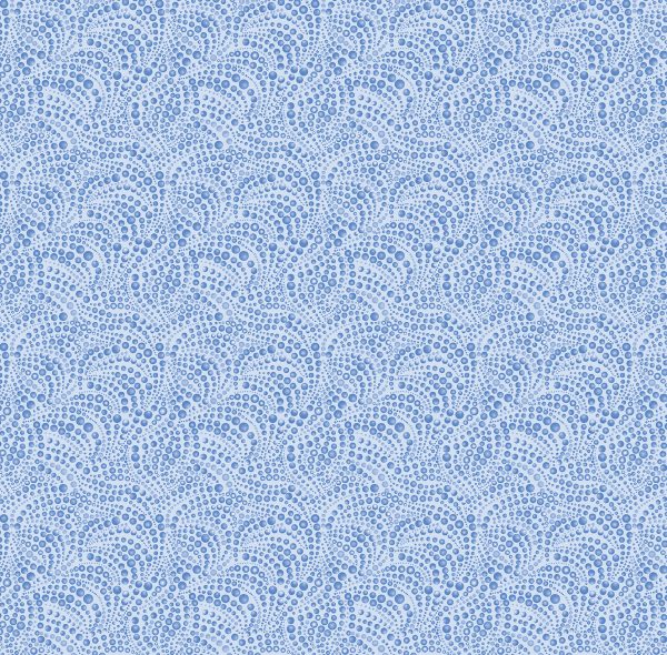 Benartex Fabrics Singing the Blues Beaded Swirl in Blue