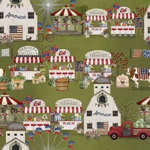 3 Wishes Fabric Hometown America Scenic Market