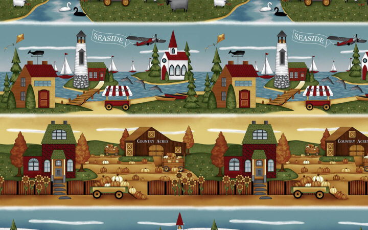 Henry Glass Country Journey Seasons Quilt Panel