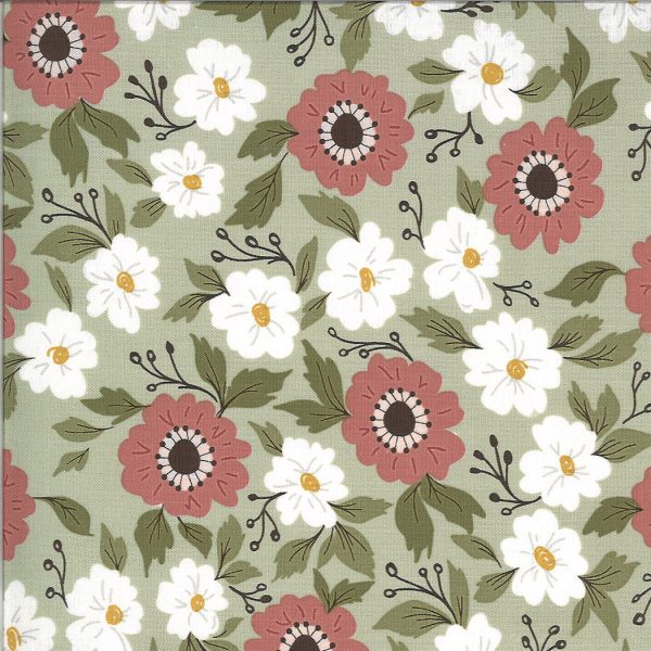 Moda Fabrics Folktale Forest Path Sage Floral